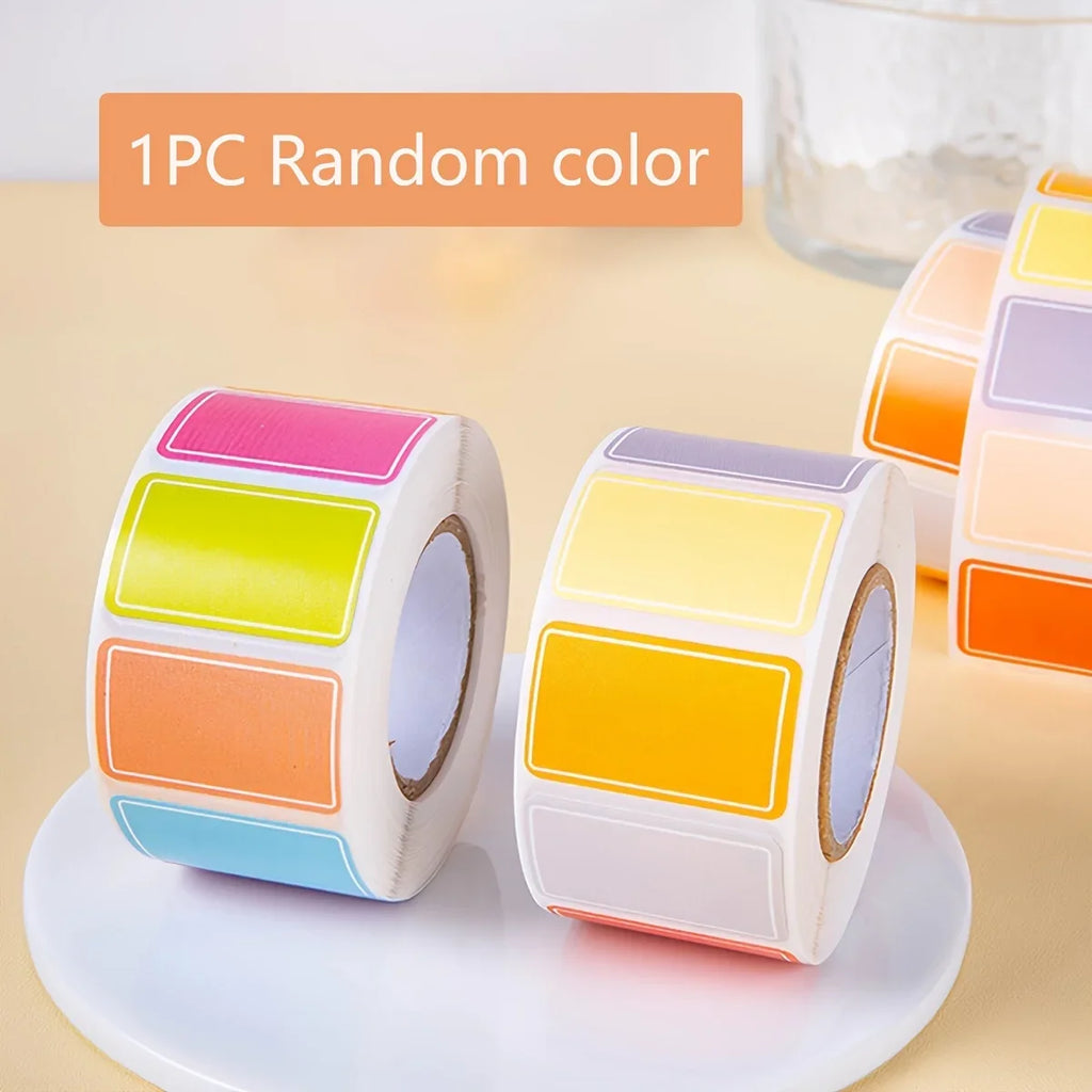 500-Piece Roll Waterproof Color-Coded Index Tabs - Vibrant Durable Sticky Labels for Organizing, Personalized Name Tags Oasis Select