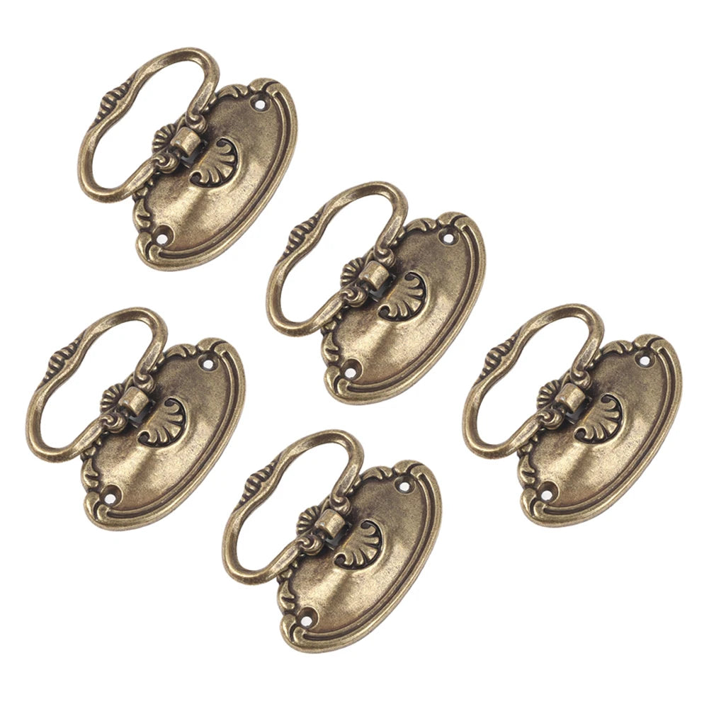 5pcs Retro Kitchen Drawer Cabinet Door Handle Furniture Knobs Drawer Jewelry Box Decorative Handles Furniture Hardware Oasis Select