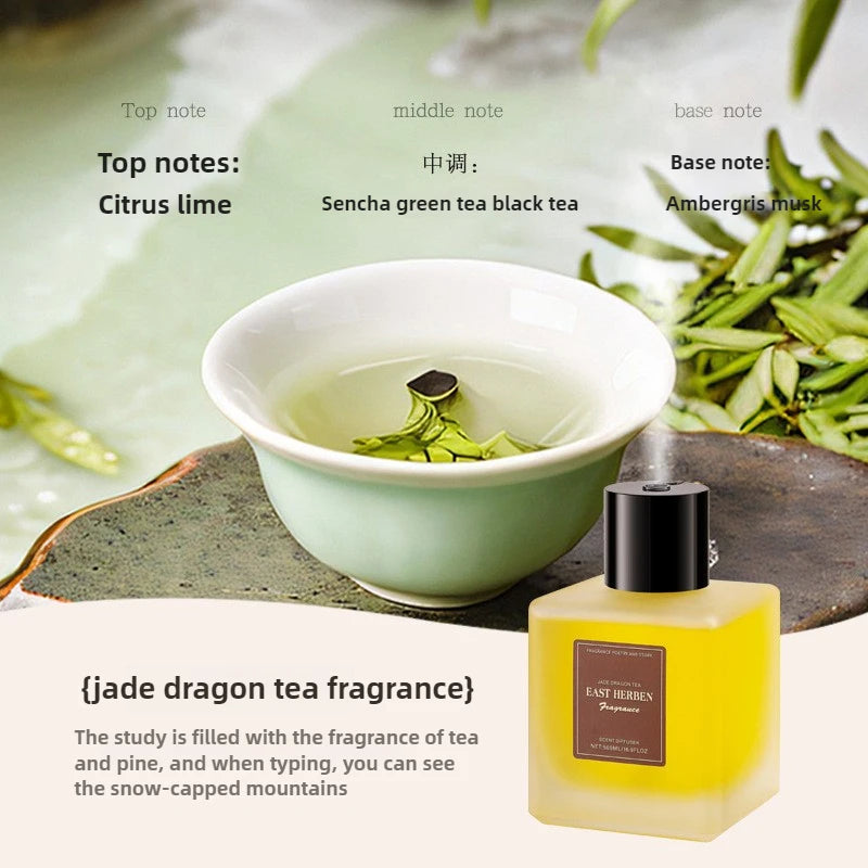 500ml Reed Diffuser Oil Flameless Home Fragrance Air Freshener Tea Scent Air Car Odor Sticks Aromatherapy Diffuser Oasis Select 500ml jade dragon tea