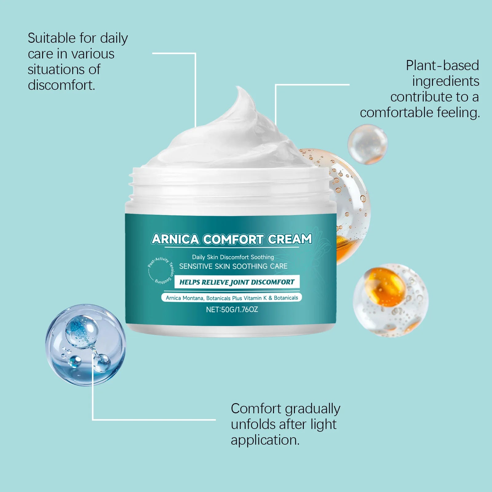 Herbal Skin Comfort Cream Soothe Skins Relieve Muscle Tension Improve Joint Discomfort Repair Skins Barrier Skin Soothing Cream Oasis Select