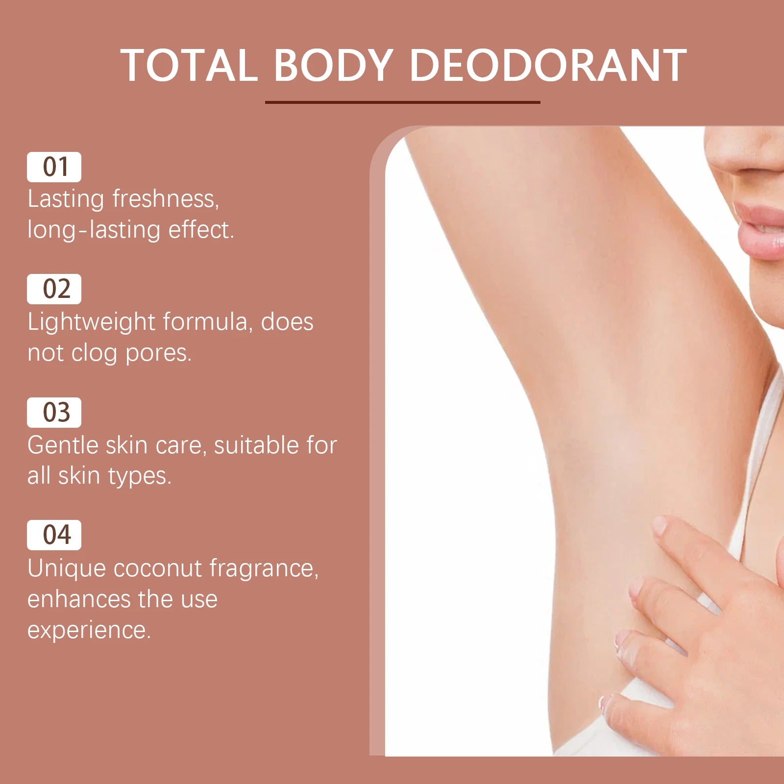 Body Care Stick: Coconut-Infused Long-Lasting Deep Odor-Neutralizing Stick with a Gentle, Non-Greasy & Refreshing Formula Oasis Select