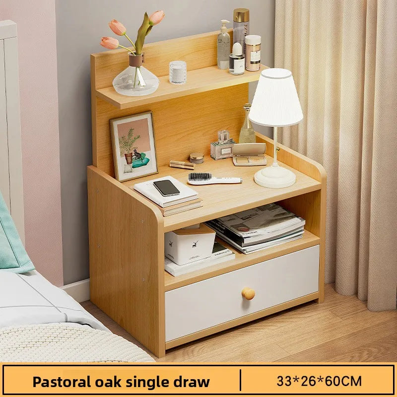 Multi-functional Household Goods Bedside Table Wide Small Chest Cabinet Multi-layer Locker With Drawers Small Cabinet Oasis Select Single draw B