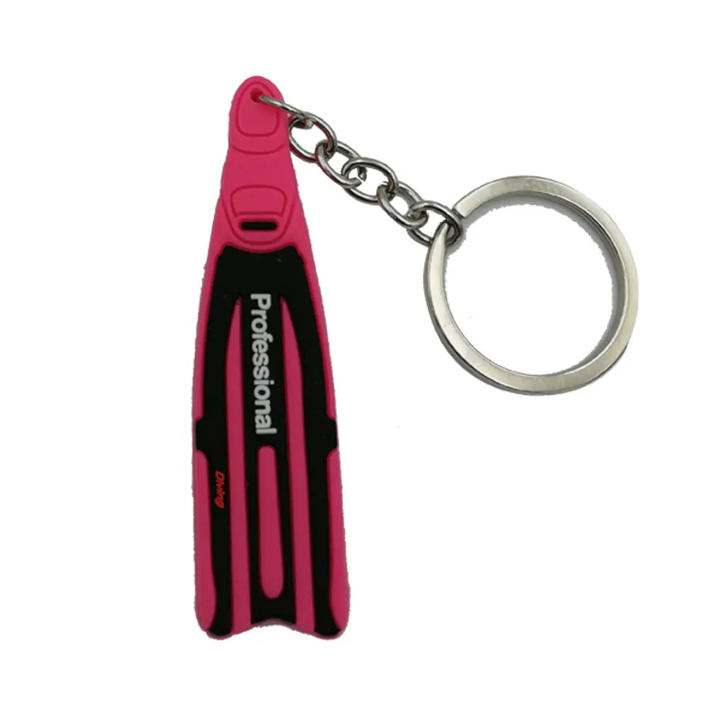 4Colors Mini Scuba Diving Fin Key Chain KeyChain Diver Swimming Gift Key Ring Oasis Select Red