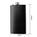 Stainless Steel Hip Flask 7–12oz | Black Matte Pocket Flask