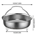 Heat Resistant Multifunctional Metal Colander with Handle Steamer Basket Bun Vegetable Steaming Basket for Vegetables Eggs Meat Oasis Select 18cm
