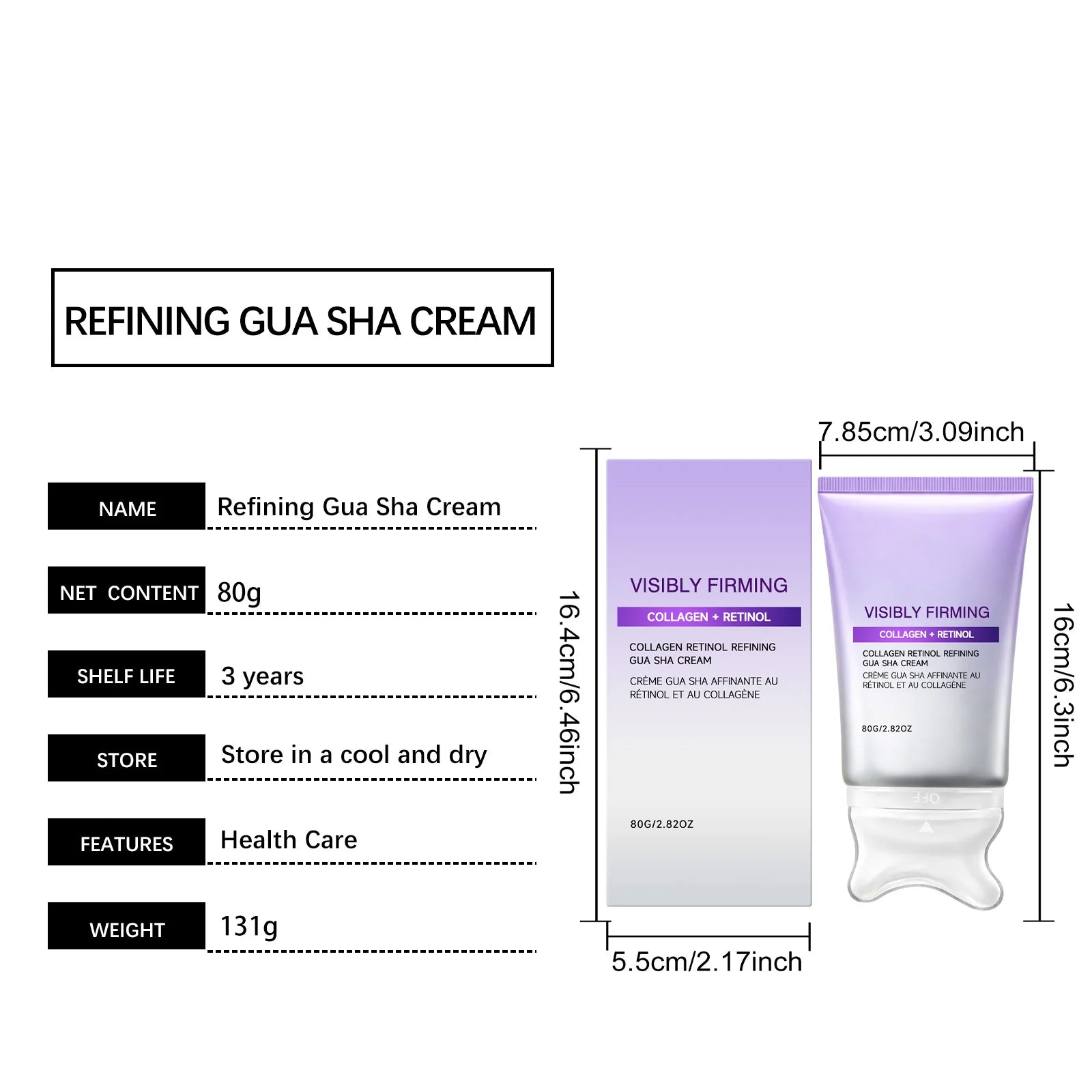 Instant Lifting Face Cream Sculpting Contour Gua Sha Cream Retinol Collagen Lift Sagging Skin Face Cheek Neck Scraping Therapy Oasis Select