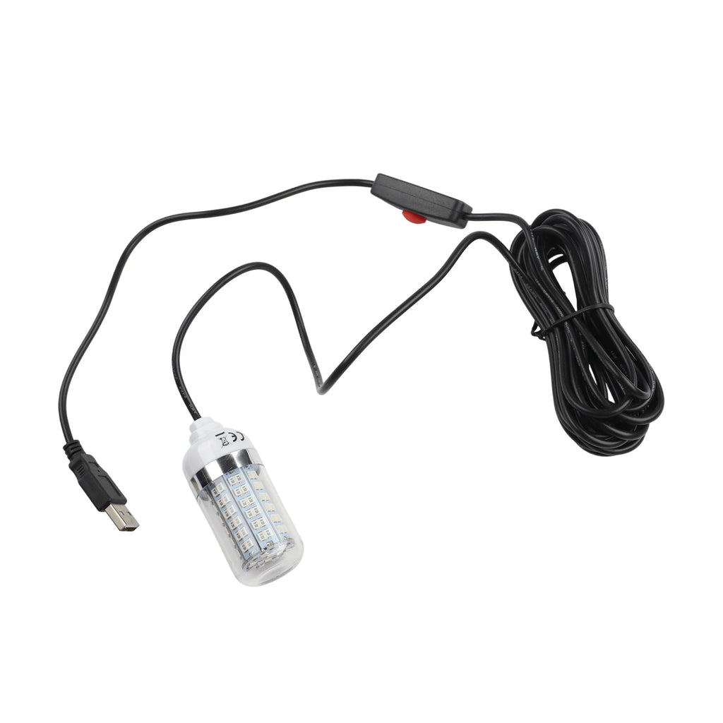 5V Underwater Fish Lure Lamp Green/white/blue/warm Light USB LED Fish Finder Light With 5m Line Raft For Night Fishing Parts Oasis Select