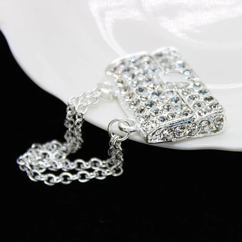 Fashion Creative Doll House Mini Metal Chain Bag Pendulum Doll Bag Miniature Shopping Handbag Clothing Accessories Oasis Select Silver