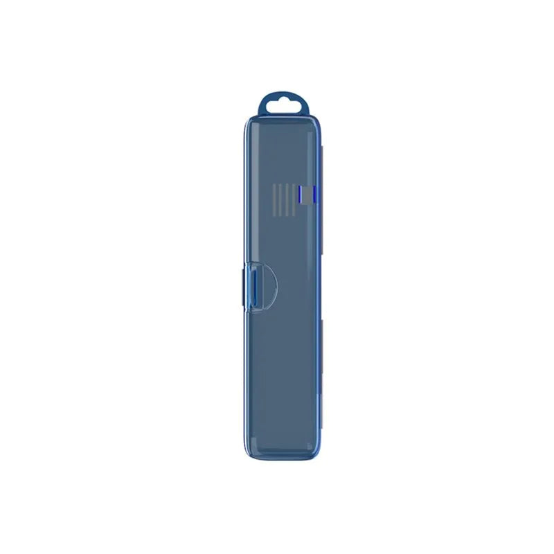 Toothbrush Box Transparent Organizer Case Travel Portable Toothbrush Holder Plastic Toothpaste Box Storage Container Oasis Select Blue