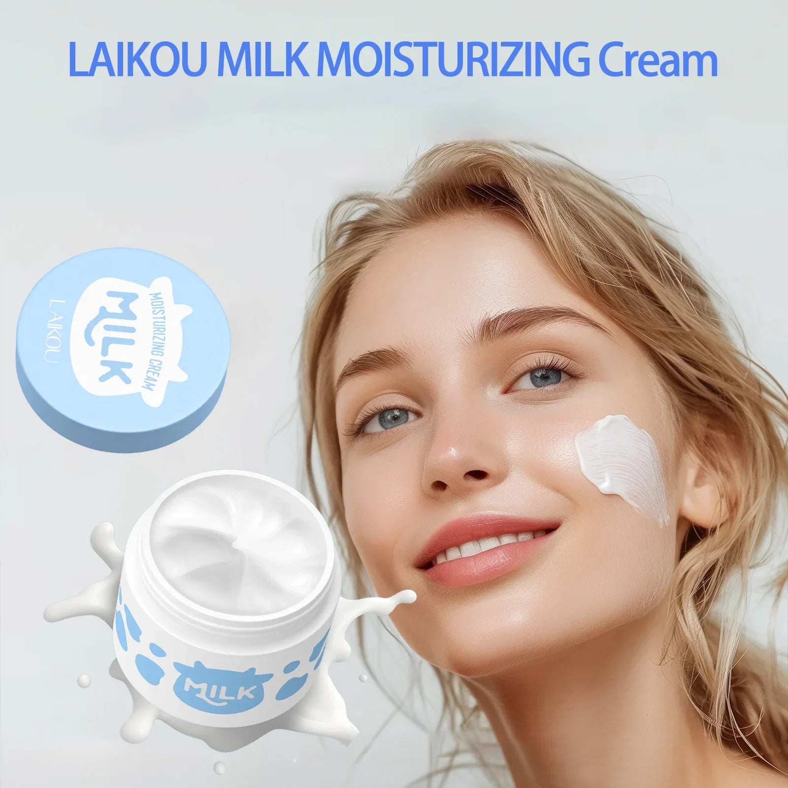 Milk Moisturizing Cream, Hydrating Face Cream for Dry Skin, Nourishing & Smoothing, Day & Night Use, for Men and Women 25g Oasis Select