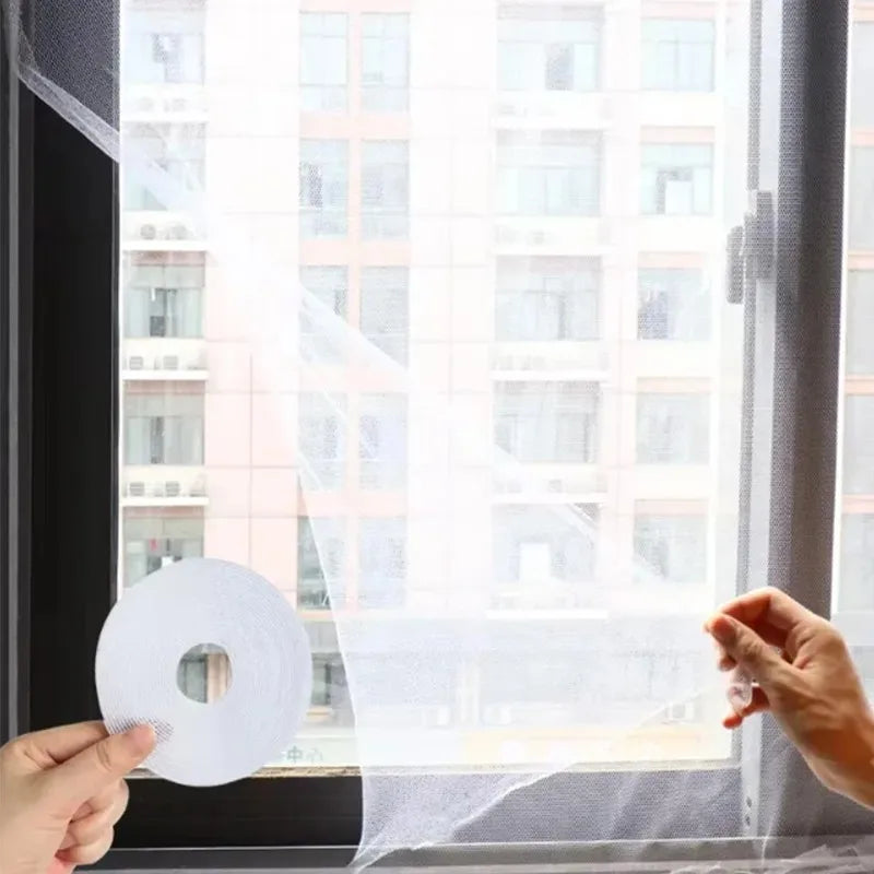 1-10PCS Thickened Polyester Mosquito Net Screen Self Adhesive with Velcro Simple Invisible Window Screen for Home Oasis Select