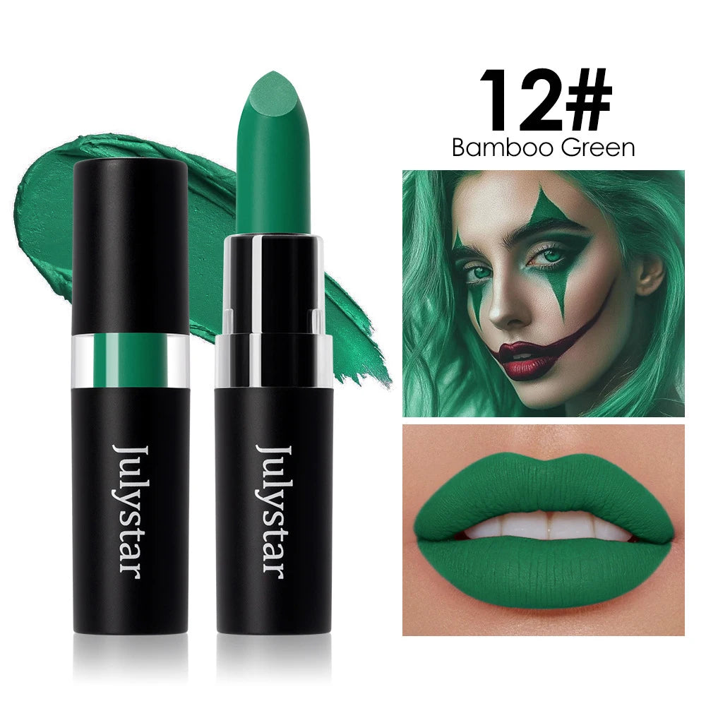 Matte Lipsticks 12 Colors Waterproof Long Lasting Lip Stain Non-stick Cup Sexy Red Black Lipstick Pigment Lip Cosmetics Oasis Select 12