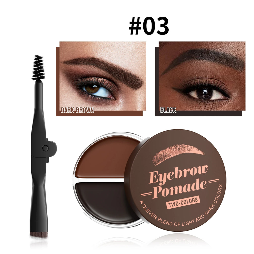 Hello Kiss 2-in-1 Dual Color Waterproof Eyebrow Cream & Wax