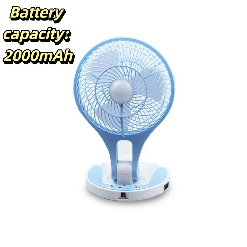Quiet Operation Foldable Mini Fan Compact Design Gentle Wind Power USB Powered Fan Lightweight Foldable Design Personal Cooler Oasis Select Blue