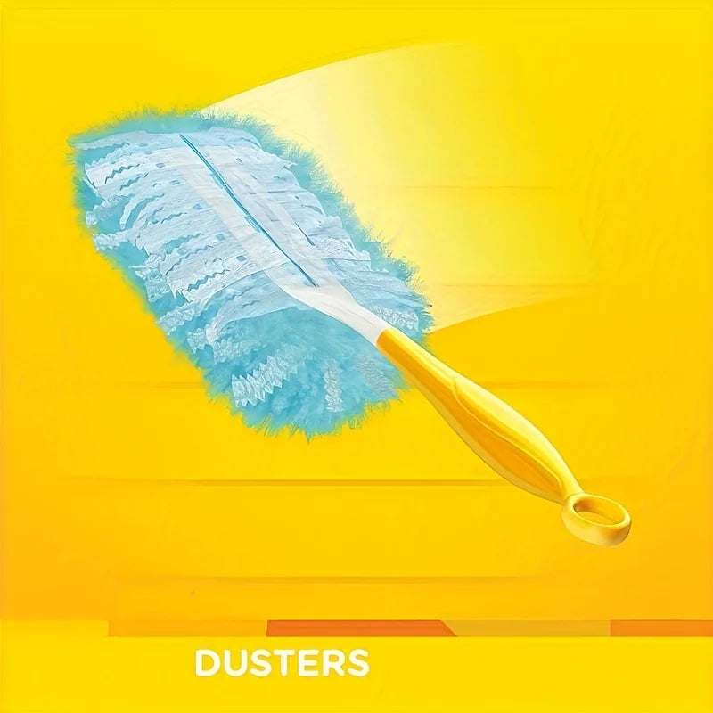 10pcs Electrostatic Disposable Dust Collector with 1PC Feather Dust Collector Head and Fiberglass Brush Oasis Select