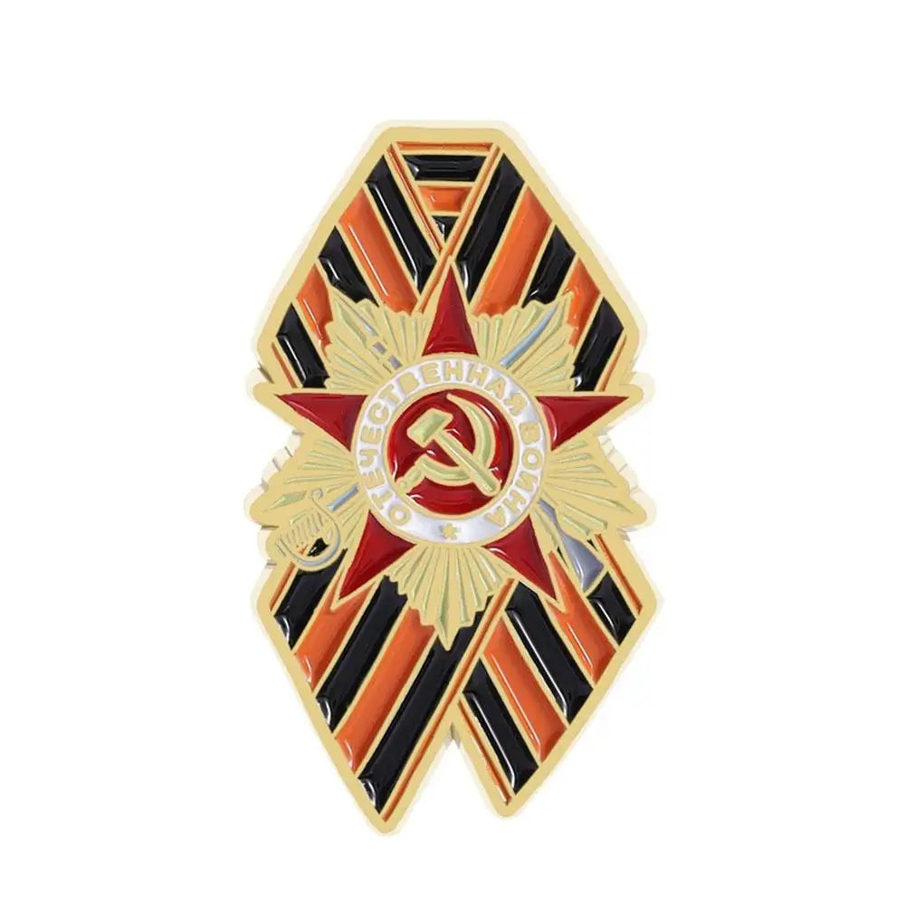 St. George Enamel Pin Brooch – Victory Day Memorial Badge