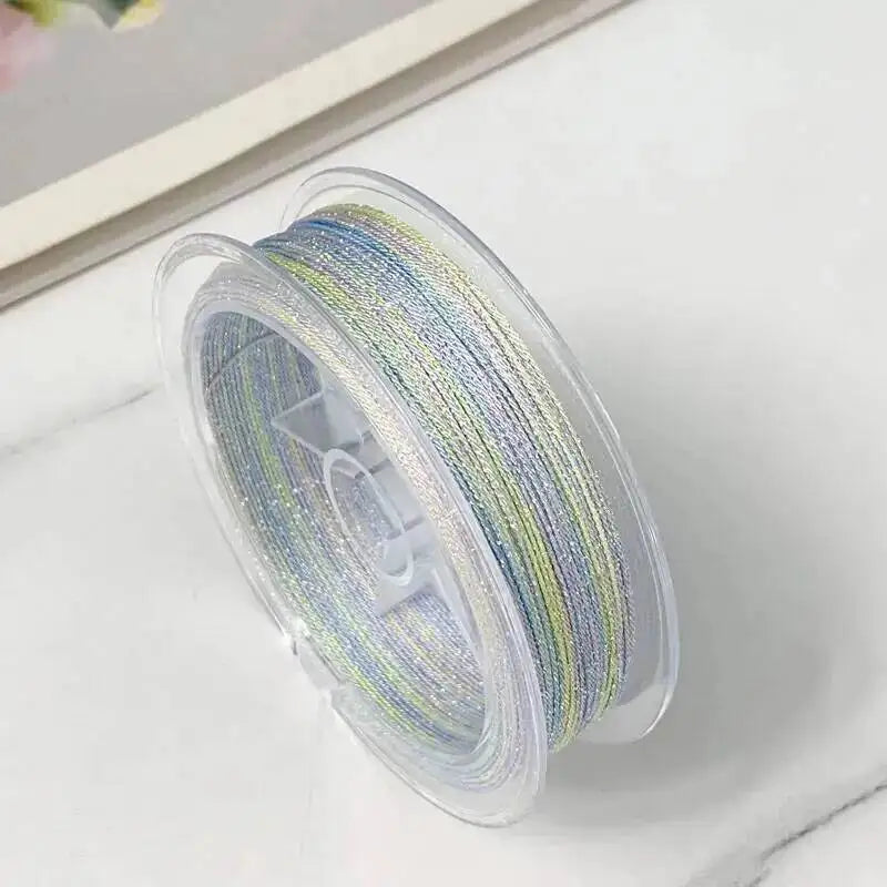 0.4MM Segment Dyed Starry Sky Thread 6-Strand Gradient Woven Rope DIY Bracelet Necklace Woven Iridescent Color Thread Oasis Select C32 0.4mm 50m