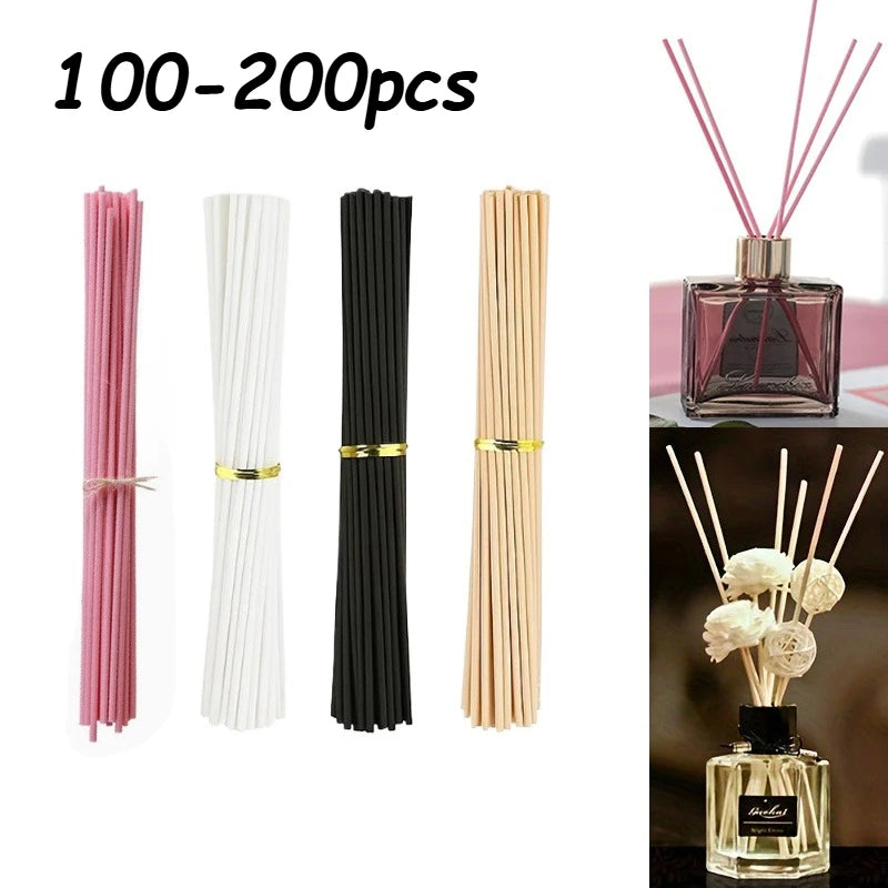 100/200pcs Aromatherapy Sticks, Diffuser Sticks, Black Pink Fragrance Diffusing Strips, Long-lasting, for Indoor Use in Bathroom Oasis Select