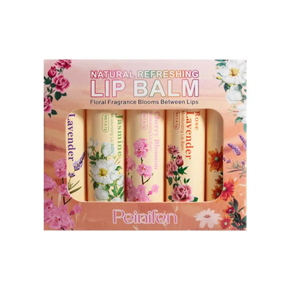 Eelhoe 5-Piece Flower Flavor Lip Balm Set – Hydrating & Nourishing Lip Balm Set Oasis Select Set China