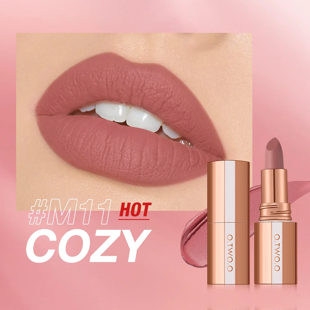 O.TWO.O Matte Velvet Lipstick – Waterproof Long-Lasting Lip Tint