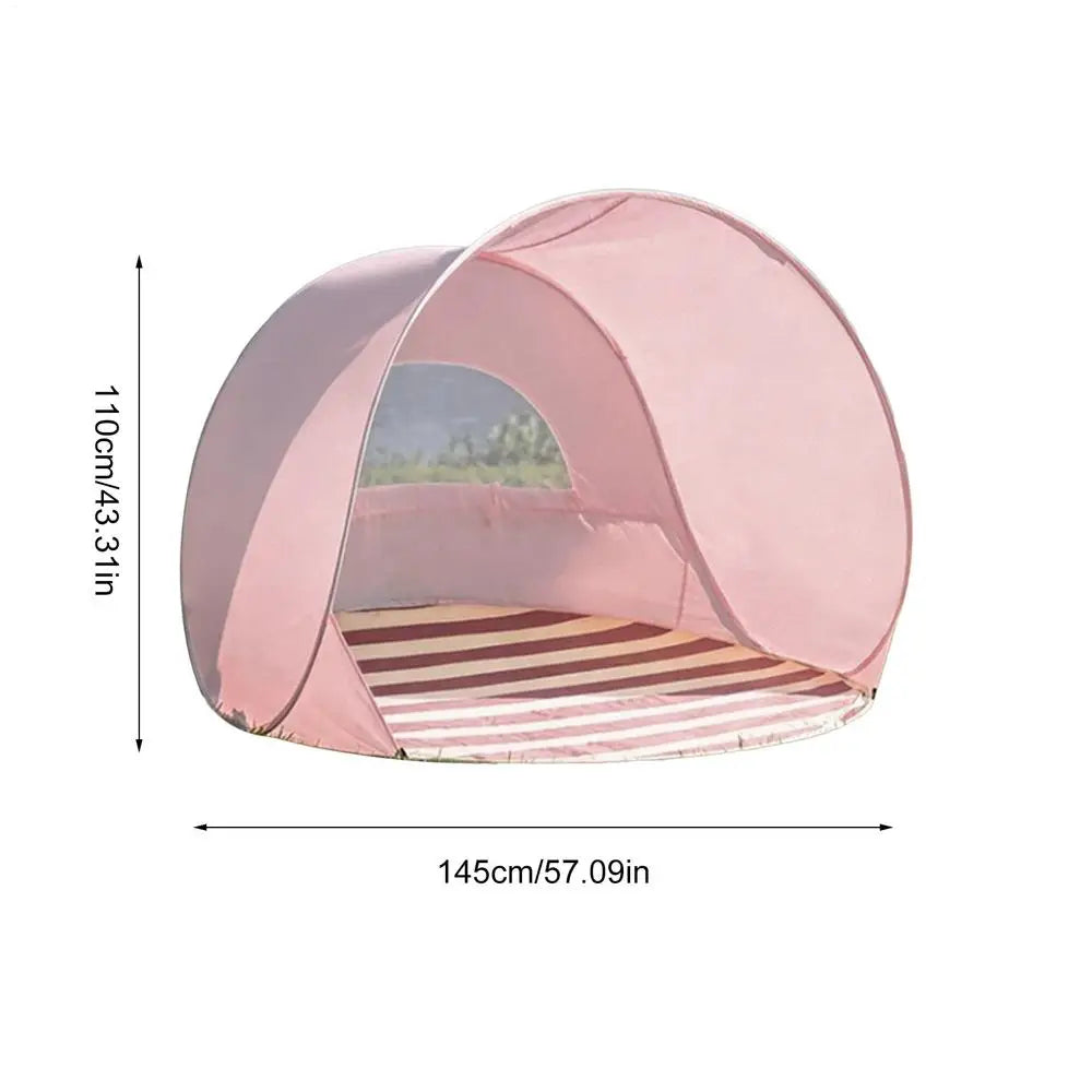 Tent for Beach Portable Lightweight Protection Beach Canopy Sun Shade for Family Adults Camping Outdoor Picnic Pool Backyard Oasis Select Pink