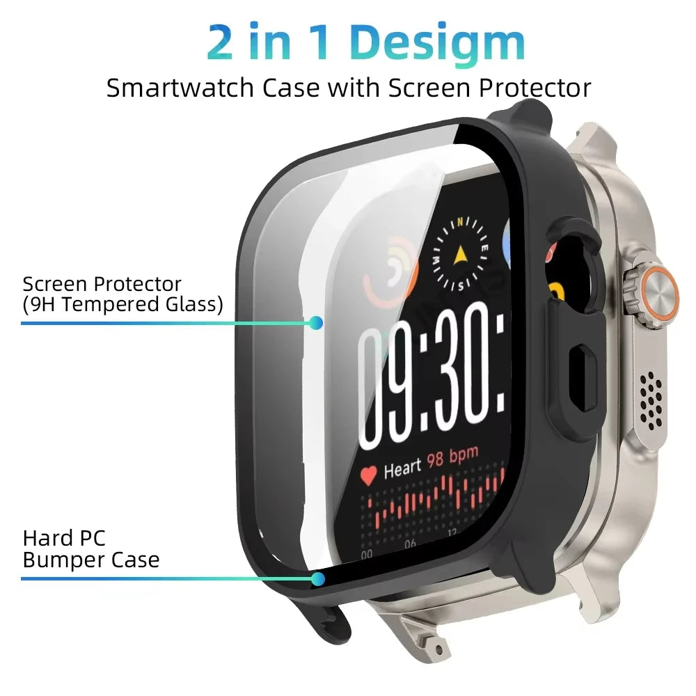 Hard PC + Tempered Glass Case for Realme Watch 5 Full Cover Smartwatch Case Oasis Select