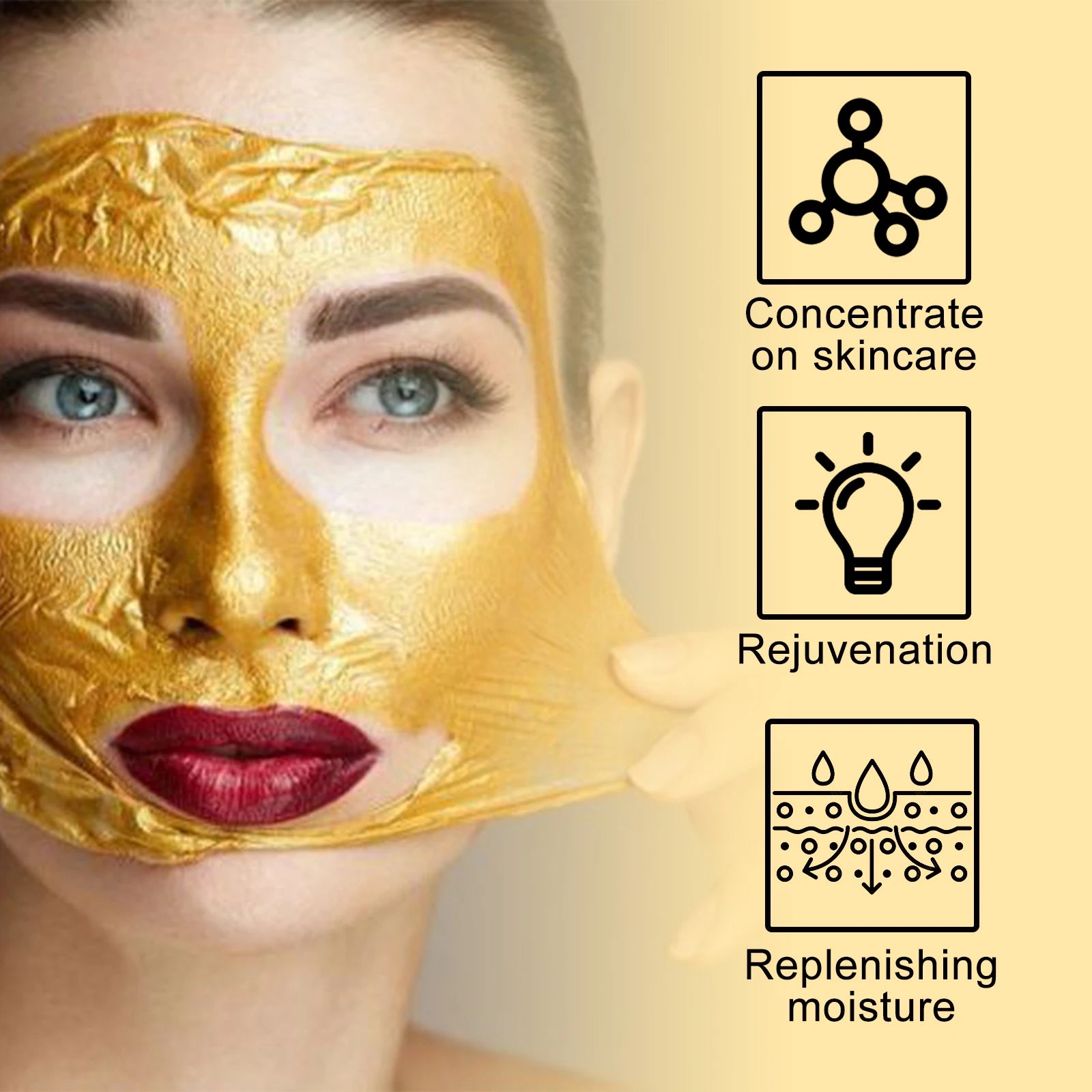 Jaysuing Gold Peel-Off Face Mask – Pores, Firming & Fine Lines Peel-Off Face Mask Oasis Select