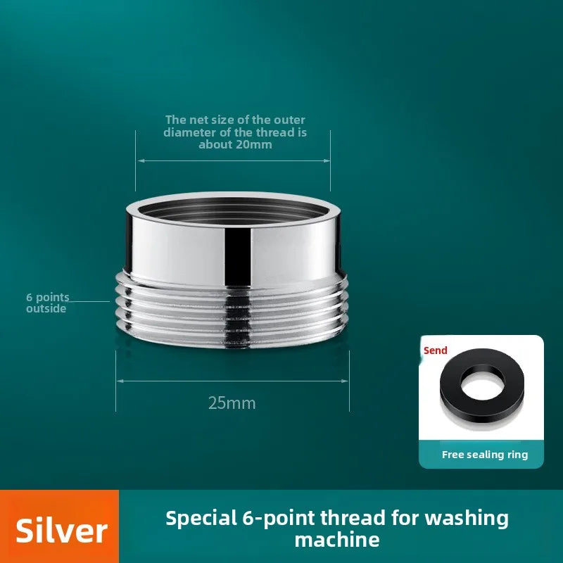 3/4" 1/2''Thread Connector Faucet Hose Tap Water Adapter Quick Connector Water Pipe Fittings Home Replacement Accessory Oasis Select I