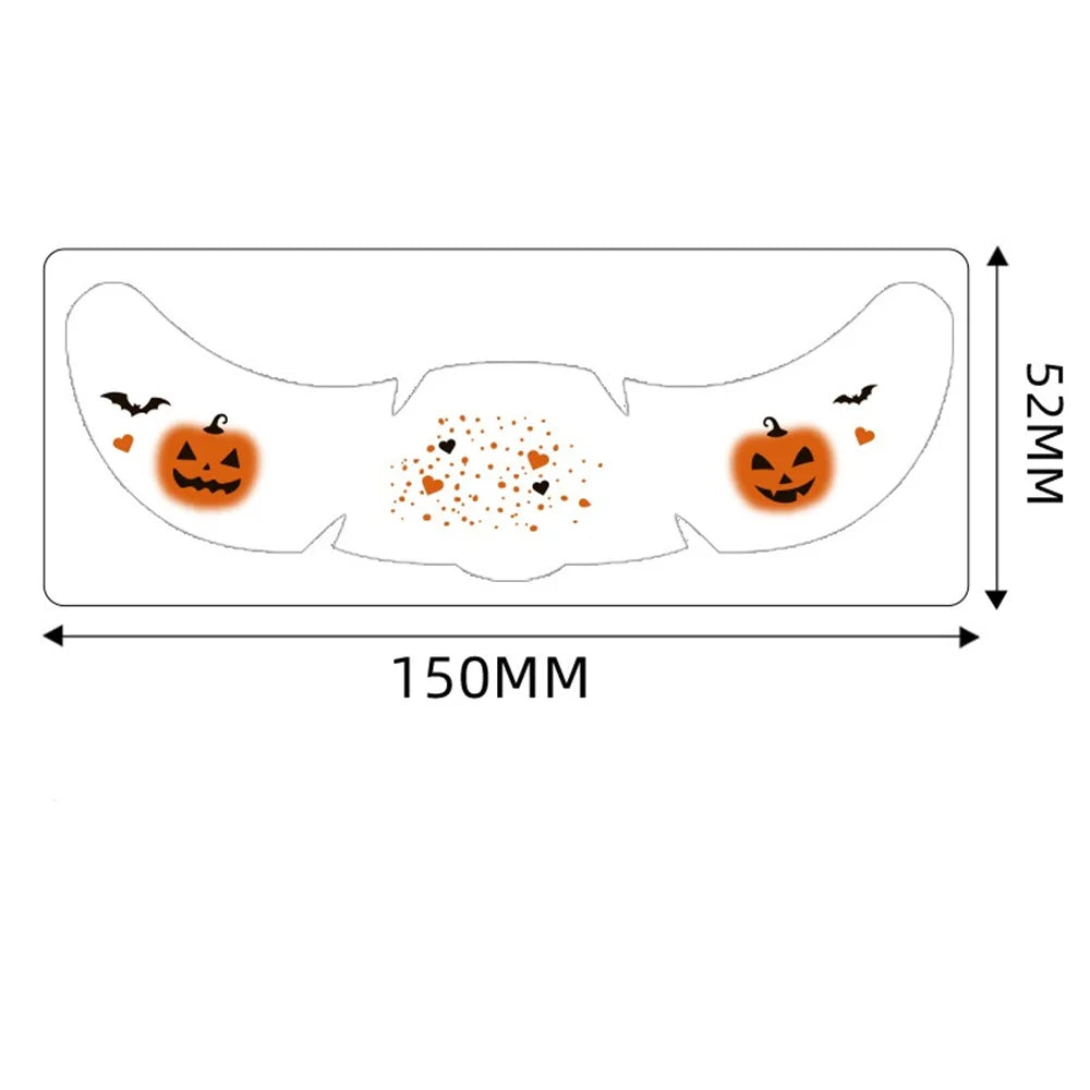 Halloween Glow in the Dark Temporary Face Tattoo Stickers Temporary Tattoo Sticker Oasis Select Style 2