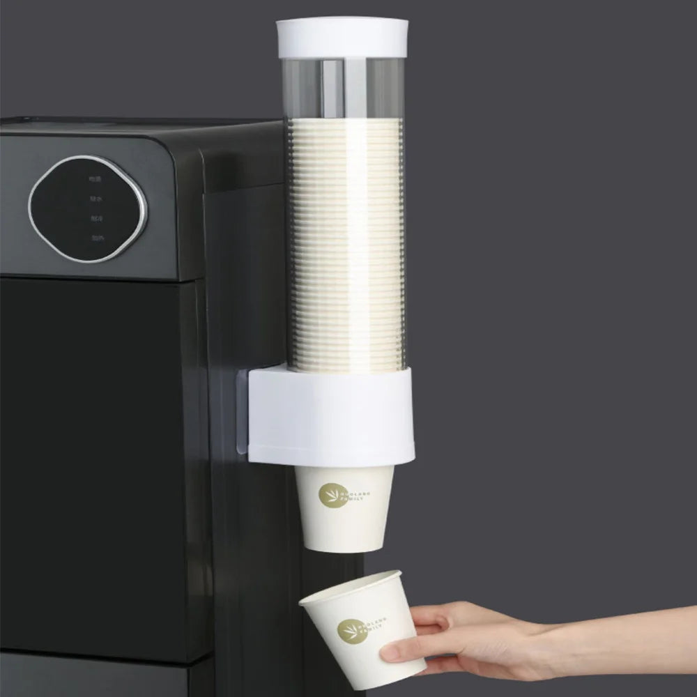 Disposable Paper Cups Dispenser Plastic Cup Holder For Water Dispenser Wall Mounted Automatic Cup Storage Rack Cups Container Oasis Select