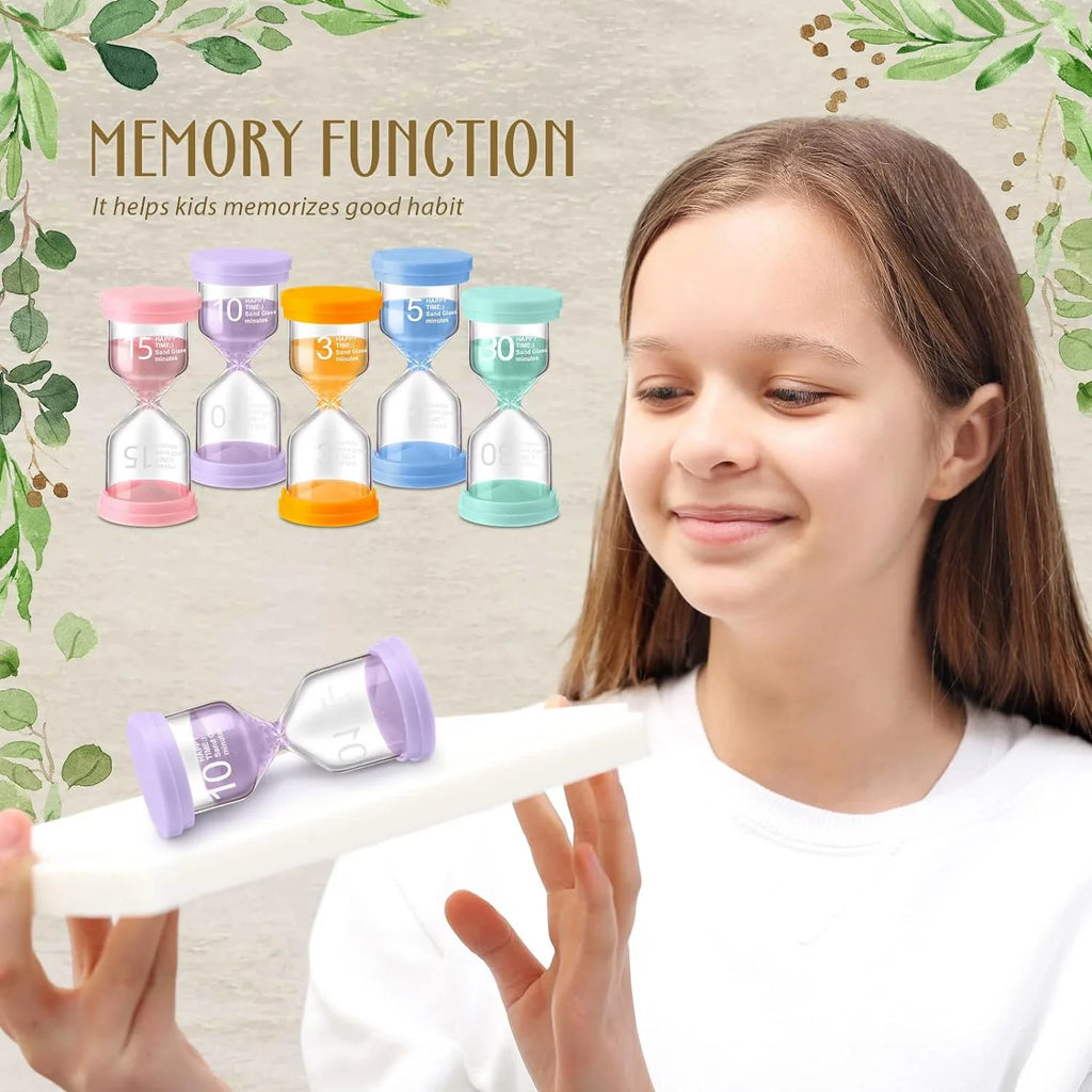 1PCS 3/5/10/15/30 Minutes Colorful Hourglass Sandglass Children Kid Gift Toy Sand Timer Hour Glass Home Decoration Sand Clock Oasis Select