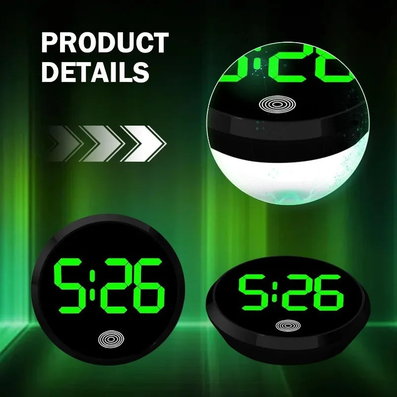 Car LED Clock Universal Fashionable Touch-Control Dashboard Watch With LED Display Light For Fridge RV Classroom Travel Vehicle Oasis Select