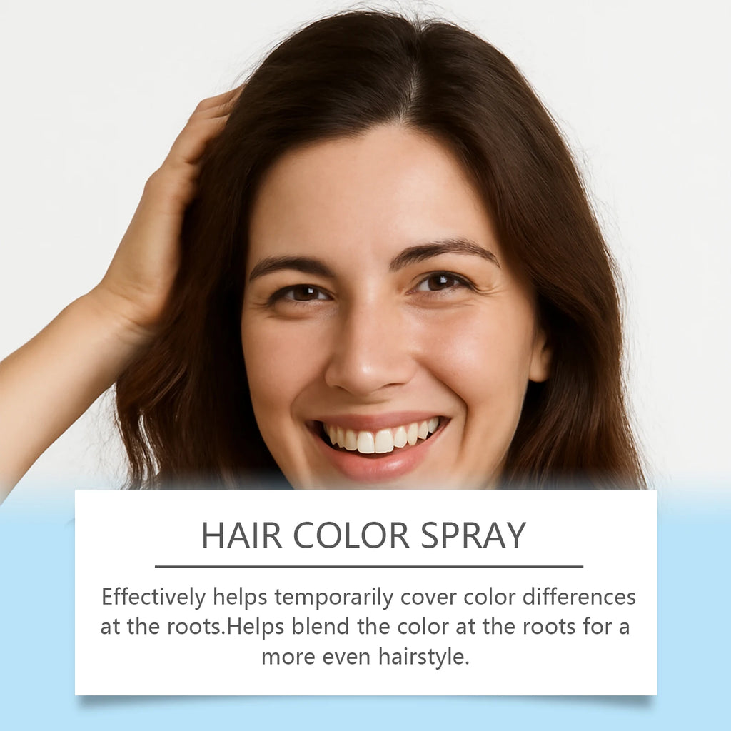 Temporary Hair Coloring Spray One-Time Hair Color Covering White Gray Hair Hairline Dye Lasting Coloring Black Hair Dye Spray Oasis Select