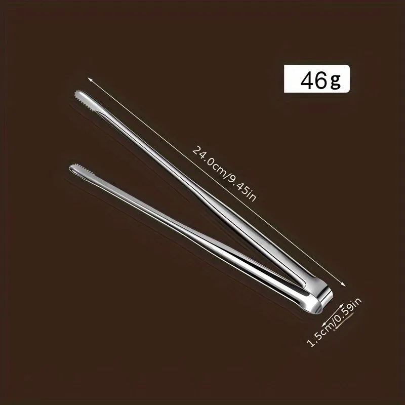 Barbecue Tong Food Clip Stainless Steel Grill Tong Multifunctional Kitchen Rust-Resistant Serving Clip Camping BBQ Supplies Oasis Select 24cm