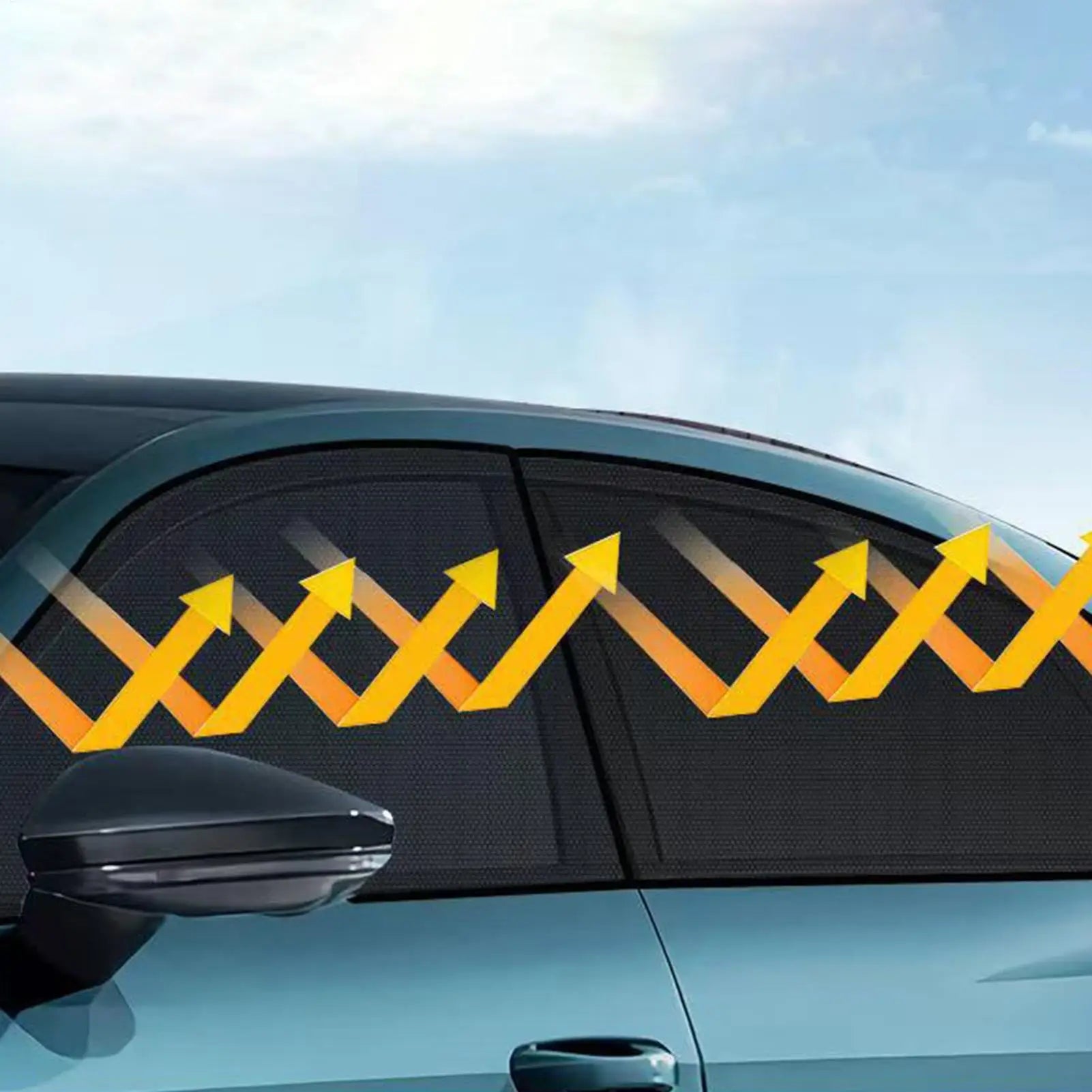 Car Window Sunshade Cover Summer UV Protection Car Side Front Rear Window Mesh Curtain Sunshade  Protector Cover Auto Accessorie