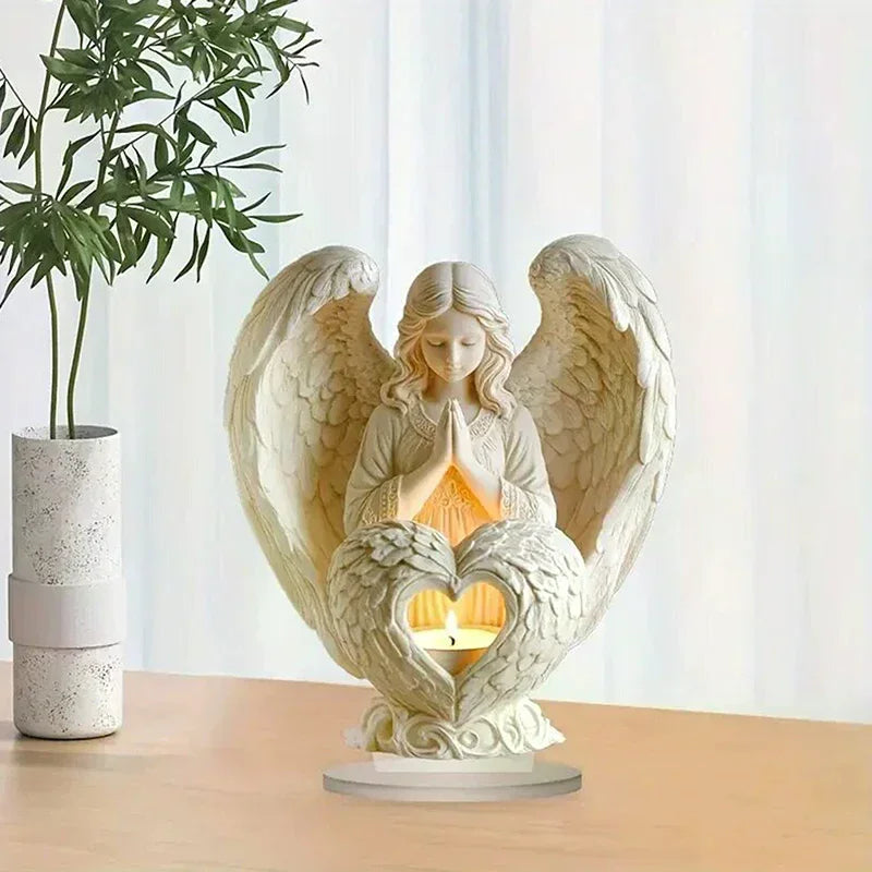 2D Flat Angel Ornament Christmas Decorative Statue White Acrylic Angel Statue Christmas Ornament Purity Symbol Home Decor Oasis Select