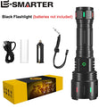 New Search Zoom Flash Light Super Bright LED Flashlight 5 Modes Zoomable Waterproof Outdoor Home Camping Hiking Tactical Torches Oasis Select Black (NO Battery)