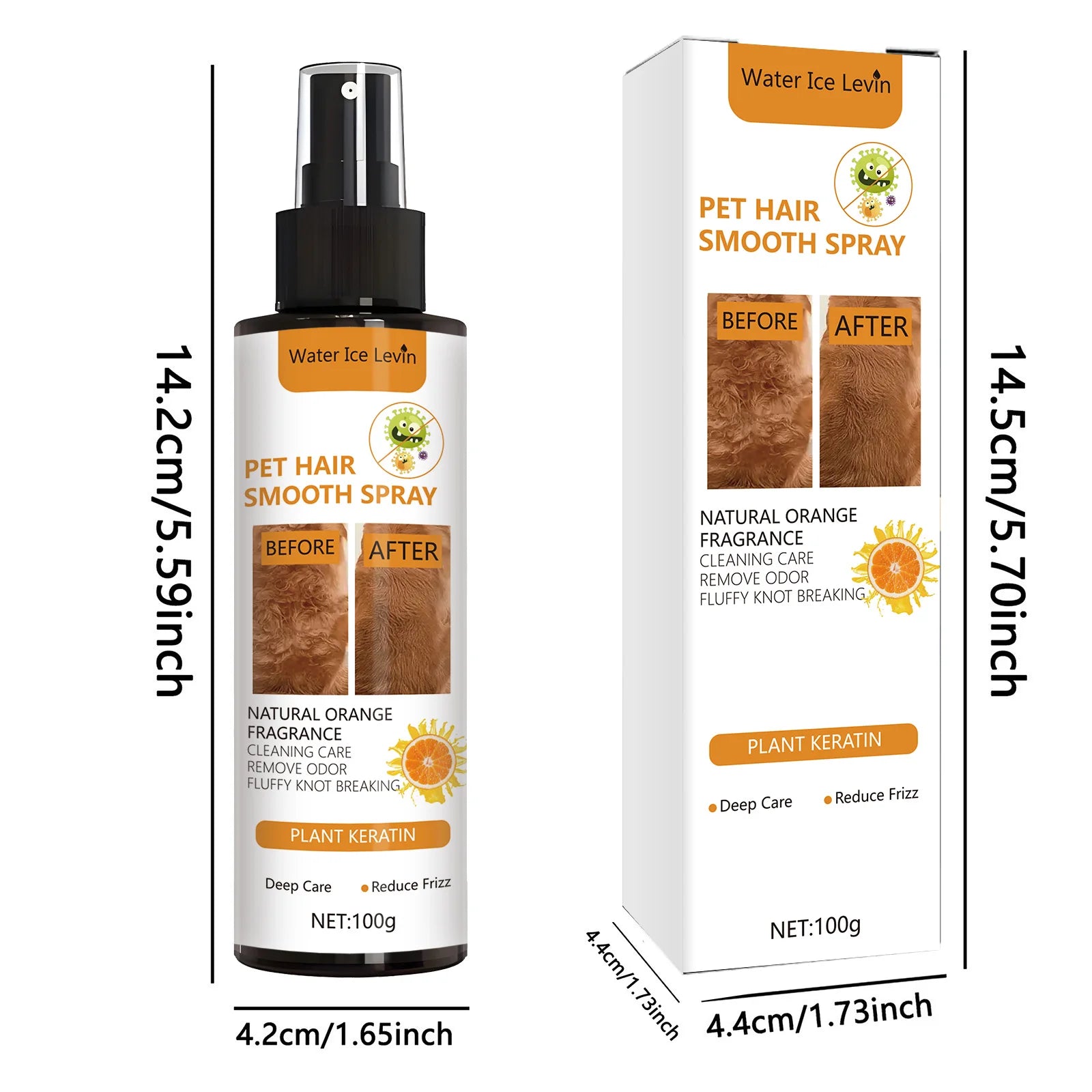 Pet Hair Smoothing Care Spray, Containing Gentle Ingredients, Deeply Moisturizes and Hydrates the Hair. Just One Spray Can Soften and Make Your Pet's Fur Smoother and Shinier. Oasis Select