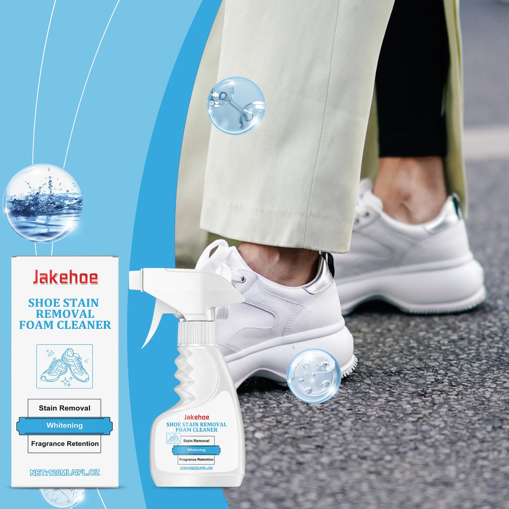 Shoe Stain Removal Foam Cleaner for White Sneakers Gentle Cleansing Remove Yellow Edge Stains Shoe Cleaning Products 120ml Oasis Select