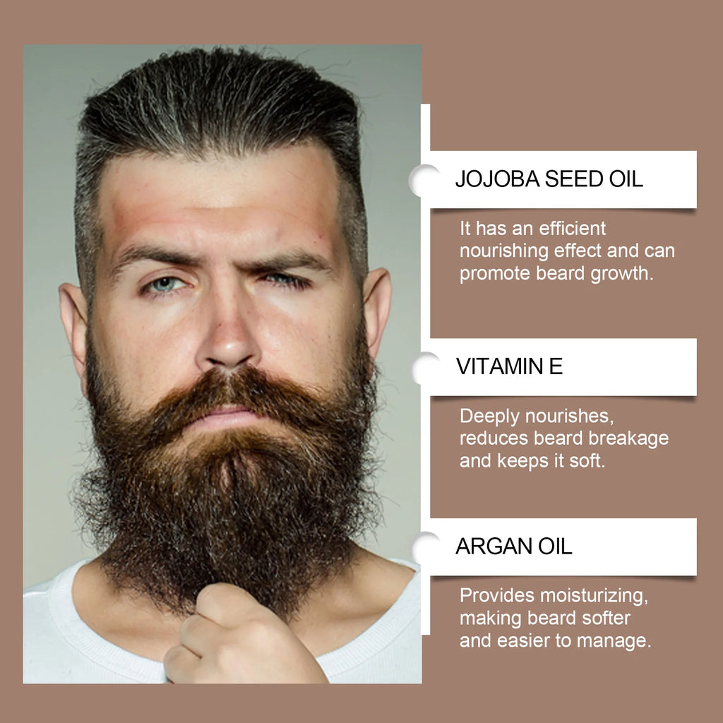 Men's Beard Care Oil, deeply moisturizing, hydrating, softening and shining for a smooth, healthy long-lasting beard Oasis Select