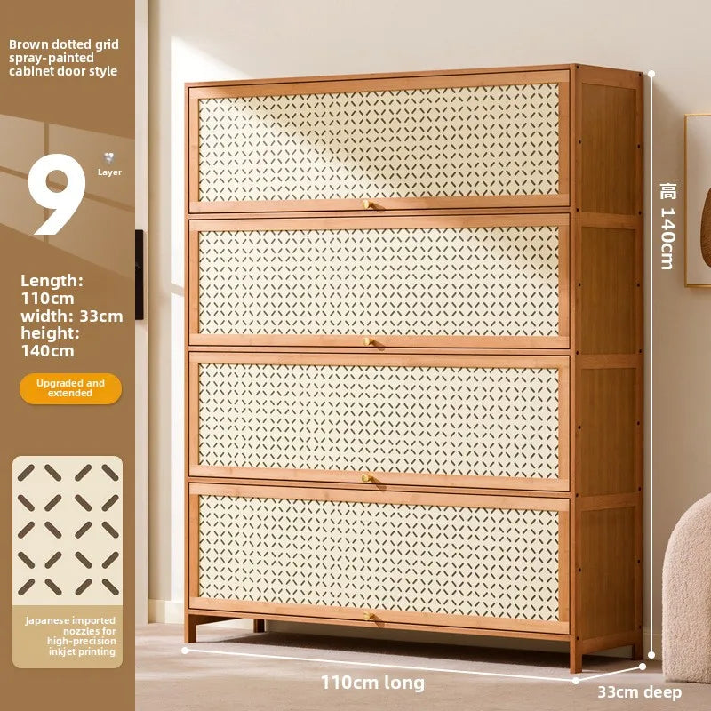 Shoe rack multi-layer household door indoor good-looking entrance dust-proof shoe cabinet rental house shoe rack Oasis Select Nine floors 110