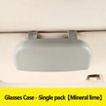 1PC Auto Eyewear Case, Compact Vehicle Sunglasses Storage, Road-Trip Glasses Holder, Car Sun Visor, Automotive Lens Container Oasis Select Gray