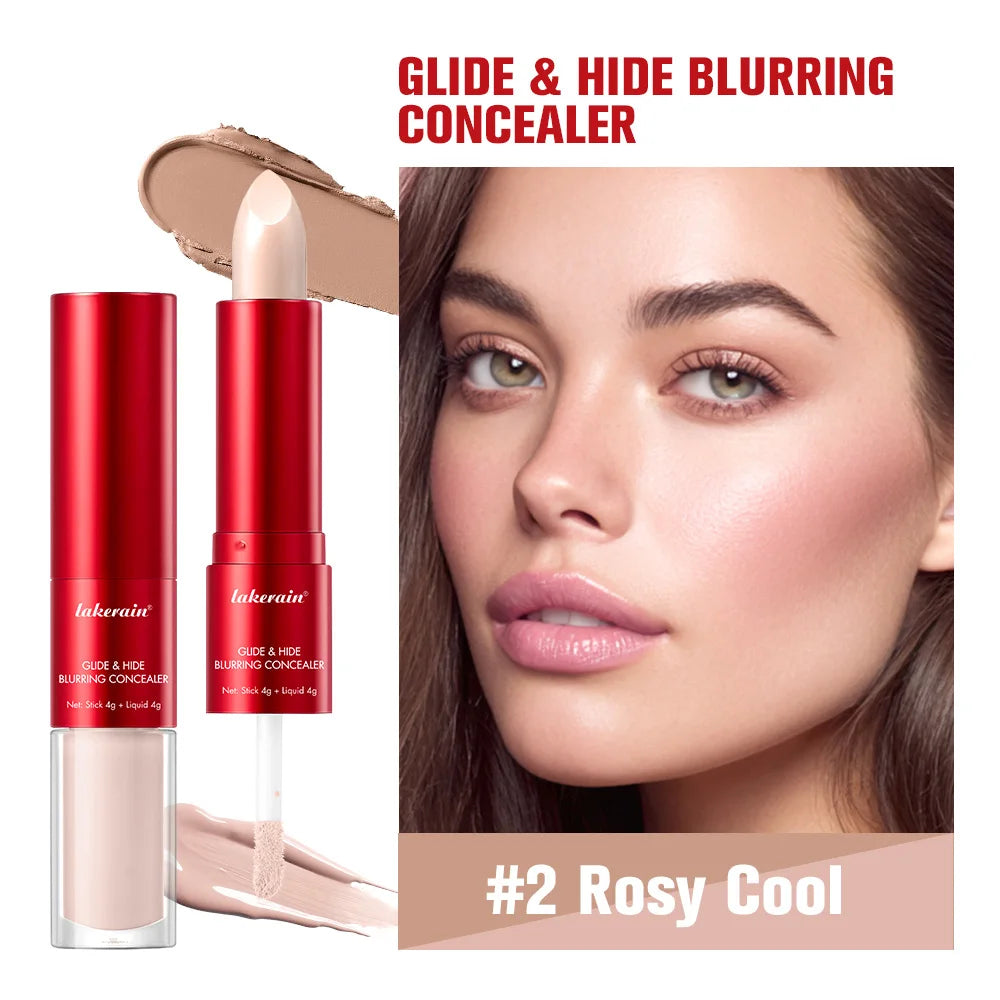 Super Concealer Creamy Glide Blurring Texture Conceals Dark Circles Wrinkles Long Lasting Water Proof Base Makeup Oasis Select 2Rosy Cool