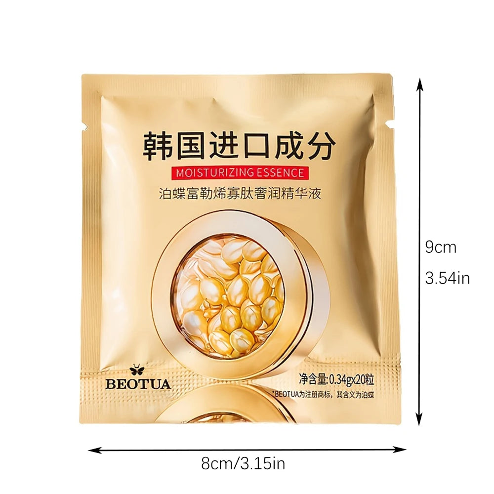 Fullerene Oligopeptide Luxurious Moisturizing Essence Granules Hydrating and Smoothing Fine Lines Essence Capsules 0.34Gx20Pcs Oasis Select
