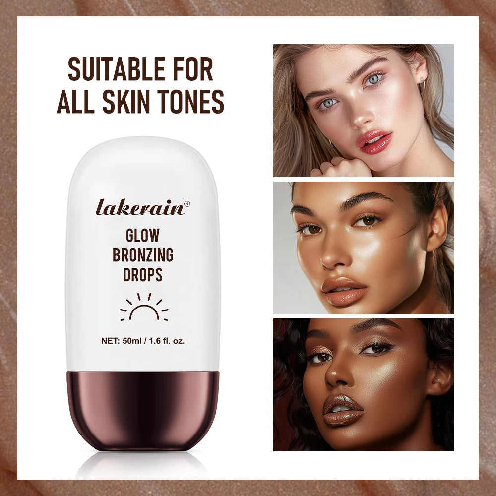 ibcccndc Glow Bronzing Drops | Liquid Bronzer Squalane 50ml Liquid Bronzer Drops Oasis Select
