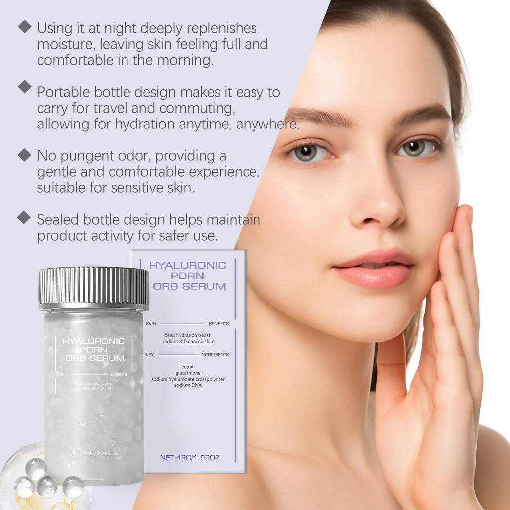 Hyaluronic PDRN ORB Serum Firming Deep Hydration Skin Repair Radiance Booster Anti Wrinkle Nourishing Facial Skin Essence Oasis Select