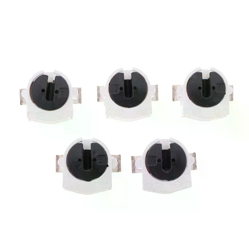 5Pcs T5 T8 Fluorescent Light Holder G5 G13 Base Non-Shunted Heat-Resistant Lamp Socket AC 500V 2A For LED Fluorescent Light Tube Oasis Select