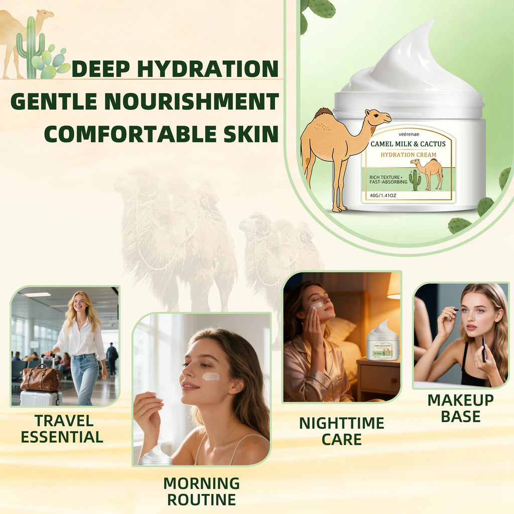 Camel Milk & Cactus Face Cream – Daily Hydration, All Skin