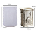DIY Resin Mold Aromatherapy Candle Cup Silicone Mold Vase Storage Silicone Mold Magic Castle Flower Pot Plaster Cup Mold Oasis Select White