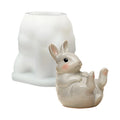 Bunny Phone Stand Mold Portable Silicone Bunny Mold Easter Bunny Mold Lightweight For Bedside Office Home Oasis Select White